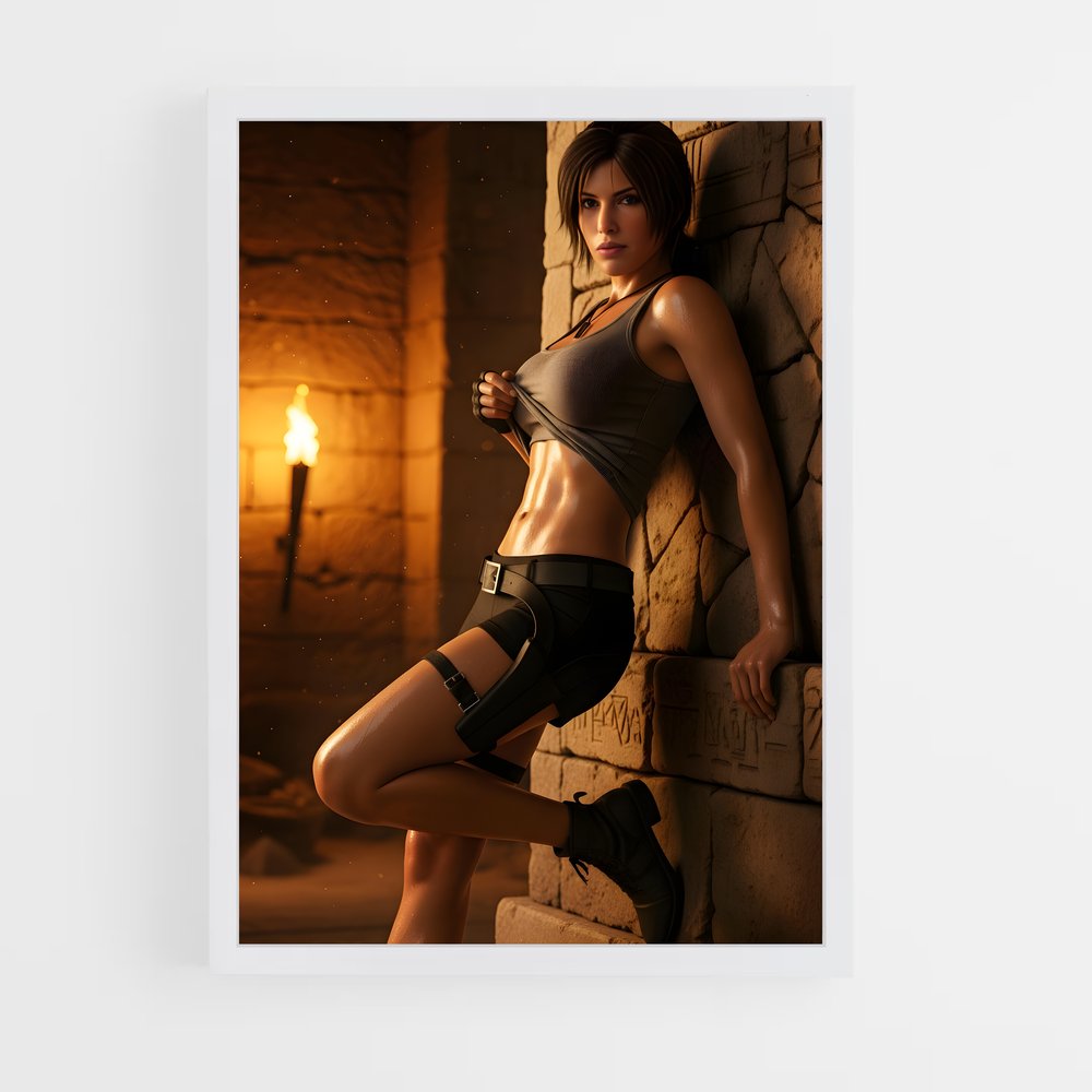 Poster Lara's Coffee Break – affiche Tomb raider (vue 3)